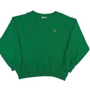 Vintage 80's Boxy Lacoste Made in France Green Crewneck